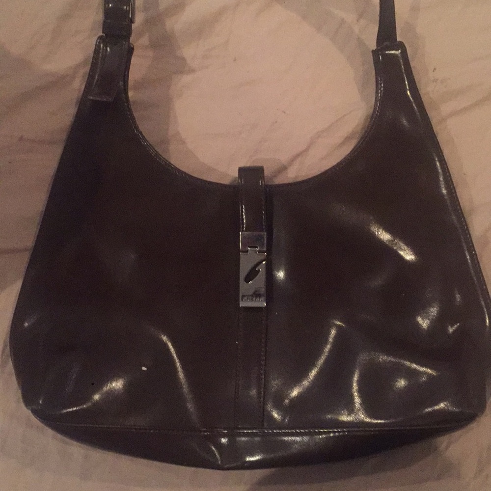 Brown leather Guess tote